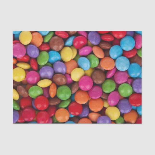 Colourful Chocolate Candies Tissue Paper (Front)