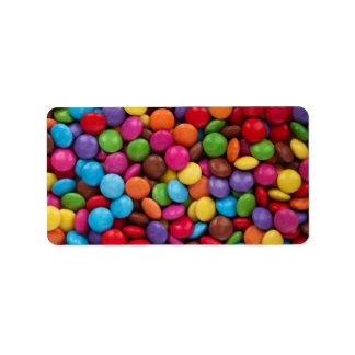 Colourful Chocolate Candy Label
