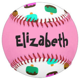 Colourful chocolate covered Ice cream pops Softball