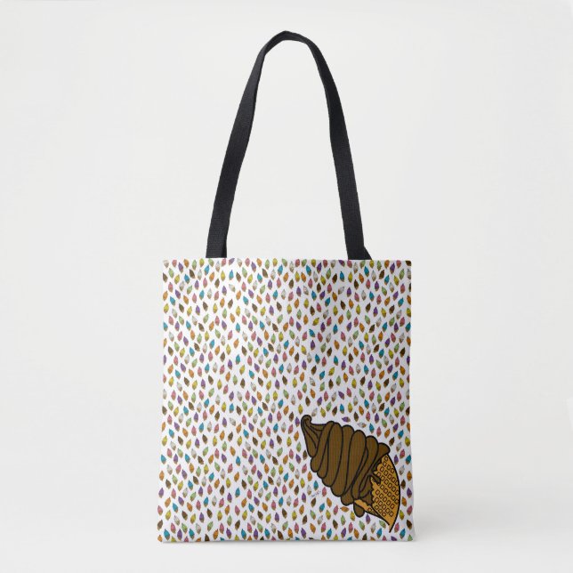 Colourful Chocolate Ice Cream Cone icecreamliciouS Tote Bag (Front)