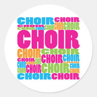 Colourful Choir Classic Round Sticker