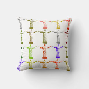 colourful Christ the Redeemer Cushion