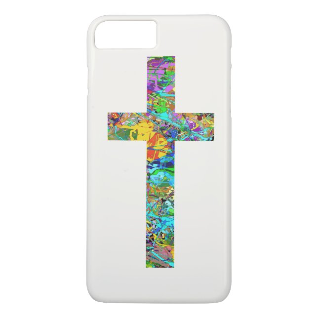 Colourful Christian Cross 1 Case-Mate iPhone Case (Back)