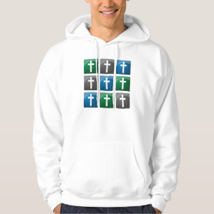 Colourful Christian Crosses Hoodie