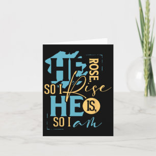 Colourful Christian Easter Resurrection He Rose Card