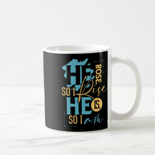 Colourful Christian Easter Resurrection He Rose Coffee Mug