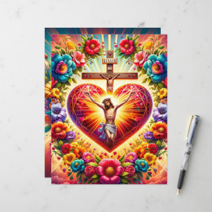 Colourful Christian Valentines Scrapbook Paper