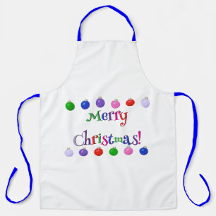 Colourful Christmas Balls Merry Christmas aprons
