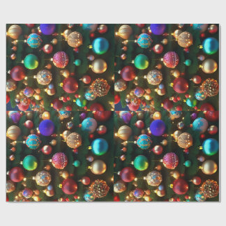 Colourful Christmas Balls Wrapping Paper