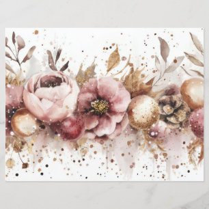 Colourful Christmas Baubles and Flowers