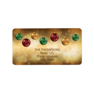 Colourful Christmas Baubles With Custom Text Label