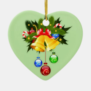 Colourful Christmas Bells Ceramic Tree Decoration