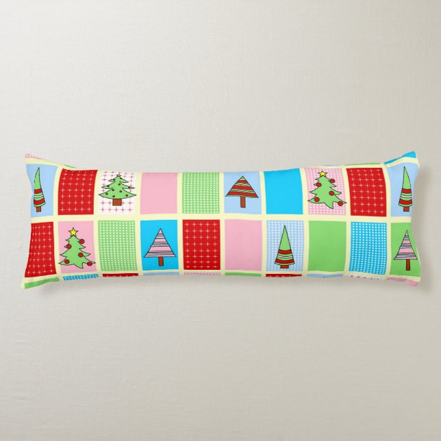 Colourful Christmas  Body Cushion (Front)