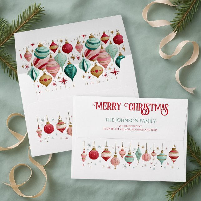 Colourful Christmas Card Return Address Envelope (Creator Uploaded)