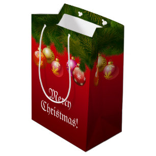 Colourful Christmas Decorations Medium Gift Bag