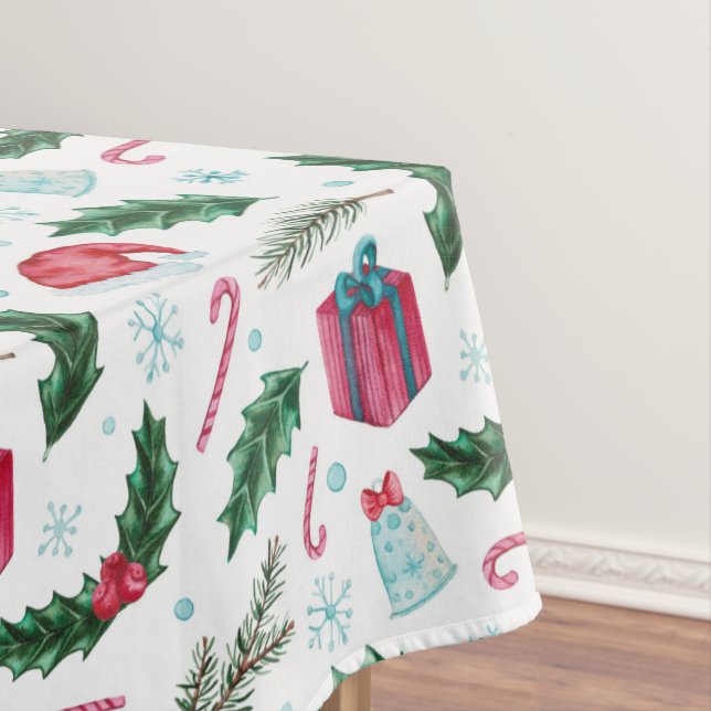 Colourful Christmas Decorations Tablecloth (In Situ)