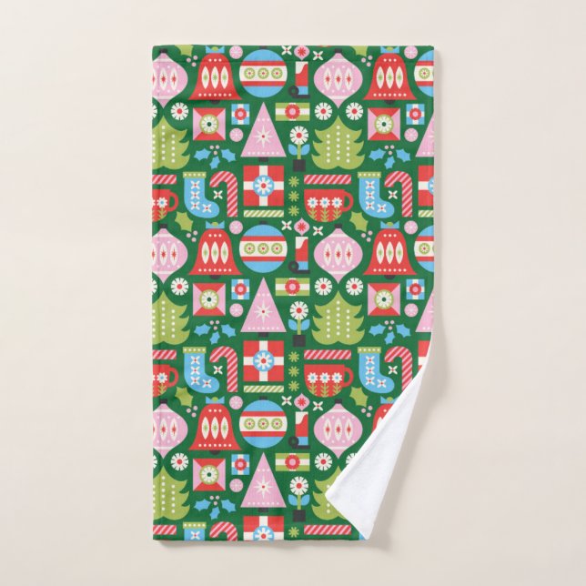 Colourful Christmas Gifts Hand Towel (Hand Towel)