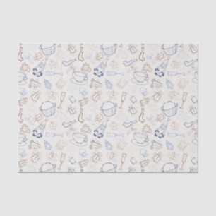 Colourful christmas Gingerbread Man and santa Tissue Paper