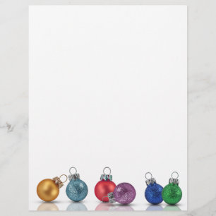 Colourful Christmas Glitter Ornaments