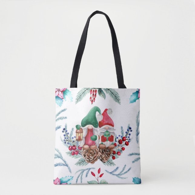 Colourful Christmas Gnomes  Tote Bag (Front)
