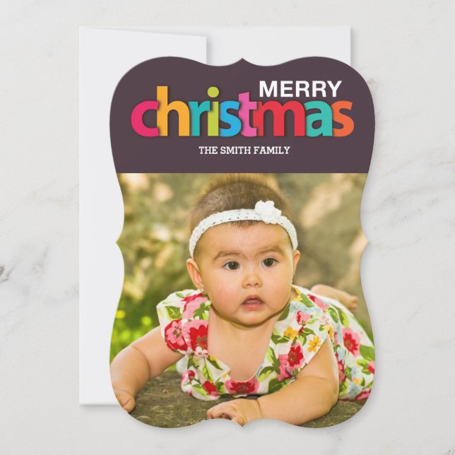 colourful christmas holiday card (Front)