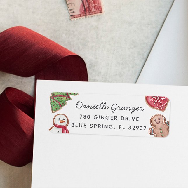 Colourful Christmas Holiday Cookie Return Address (Creator Uploaded)