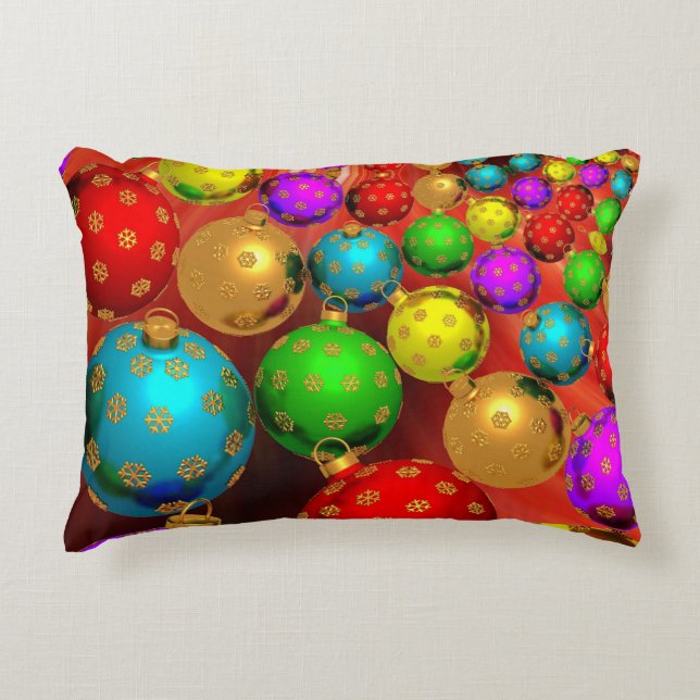 Colourful Christmas Jamboree Decorative Cushion (Front)