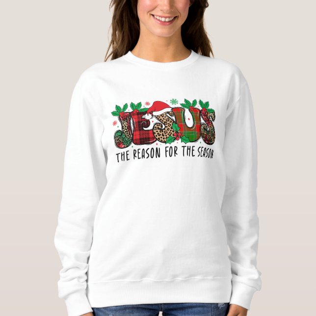 Colourful Christmas Jesus  Sweatshirt (Front)