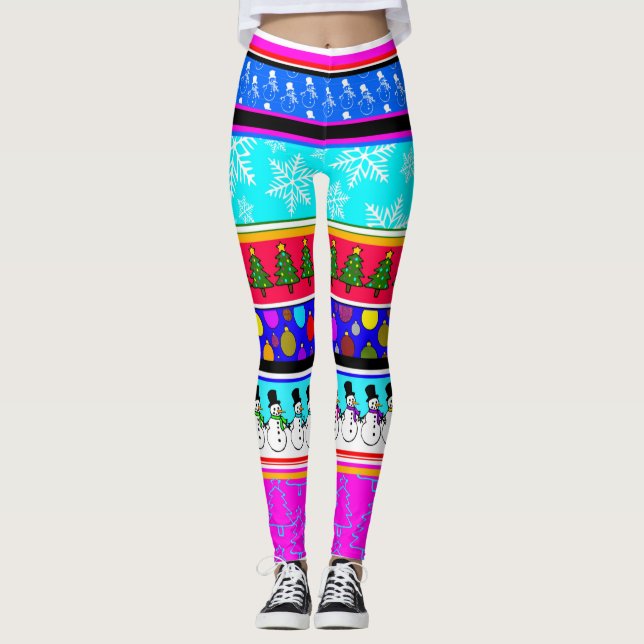 Colourful Christmas Leggings (Front)