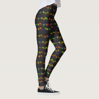 Colourful Christmas Light String Leggings