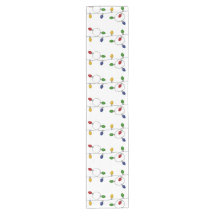 Colourful Christmas Lights Table Runner