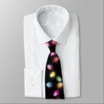 Colourful Christmas Lights Tie<br><div class="desc">Our ''Colourful Christmas Lights Holiday'' collection brings together festive elements such as christmas lights with chic and elegant fonts on a simple dark background.</div>