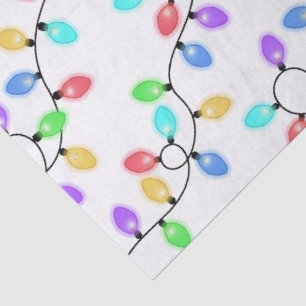 Colourful Christmas Lights Tissue Paper