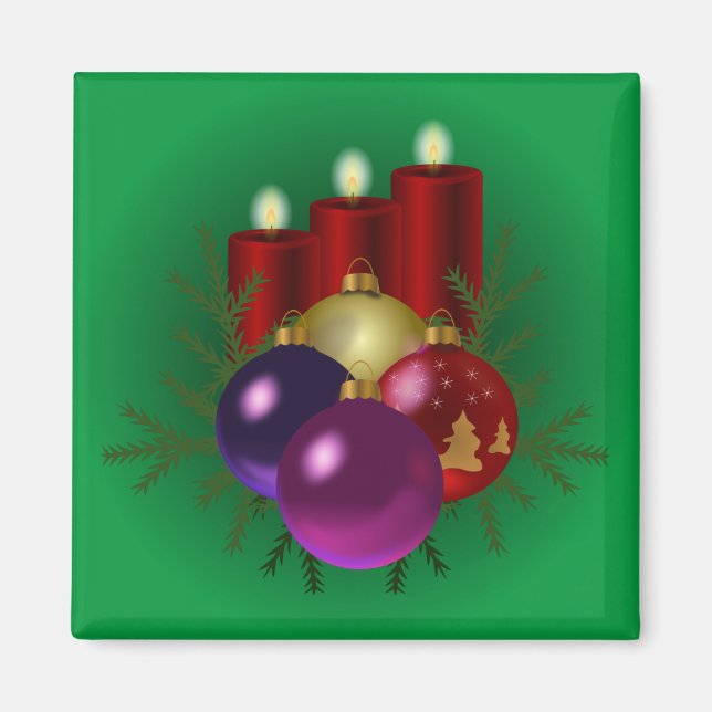 Colourful Christmas Magnet (Front)