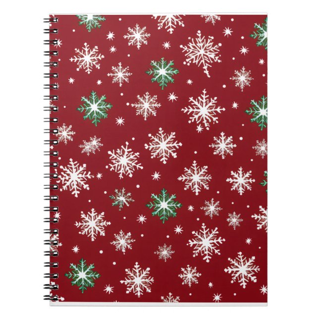 Colourful Christmas Notebook – Festive Winter Desi (Front)