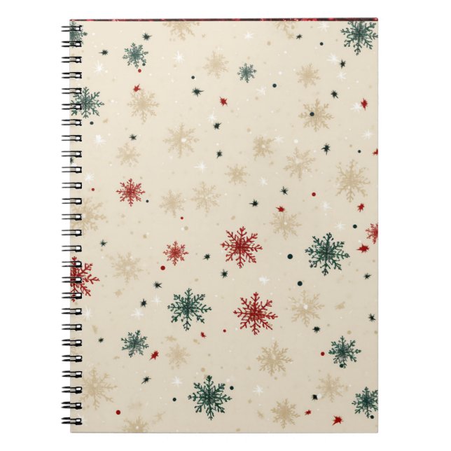 Colourful Christmas Notebook – Festive Winter Desi (Front)