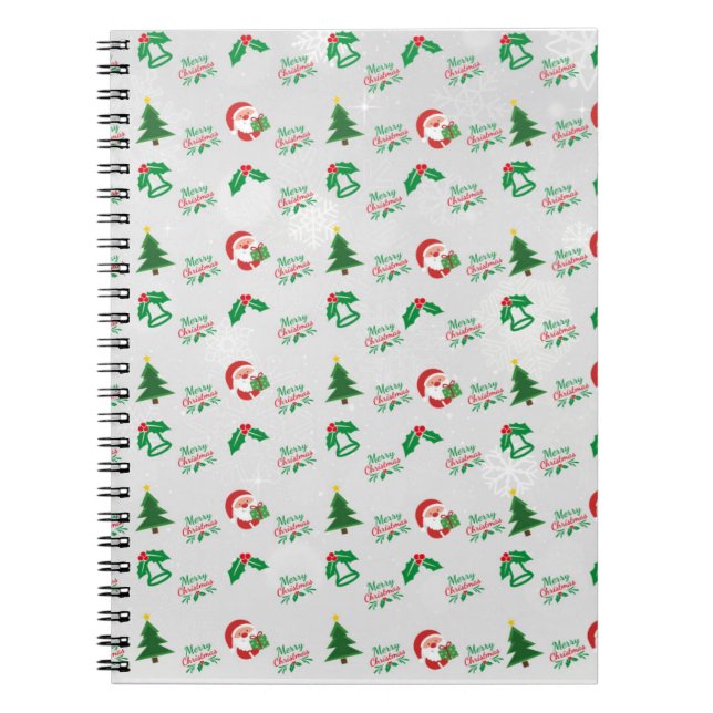 Colourful Christmas Notebook – Festive Winter Desi (Front)