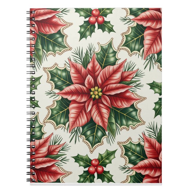 Colourful Christmas Notebook – Festive Winter Desi (Front)