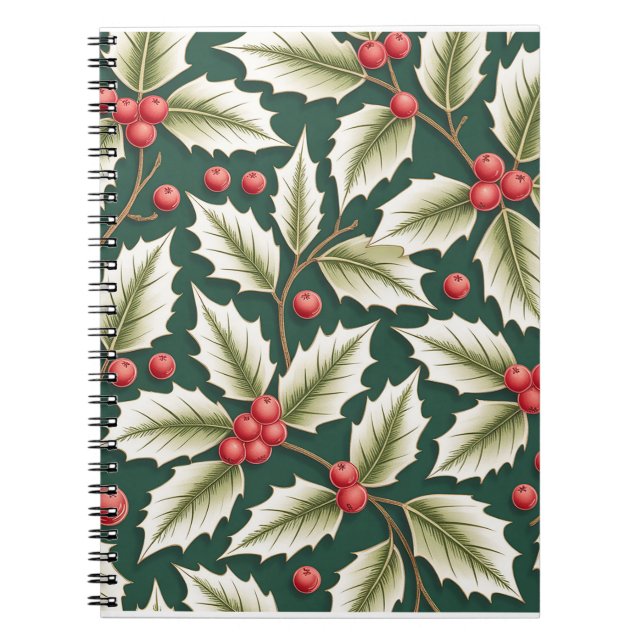 Colourful Christmas Notebook – Festive Winter Desi (Front)