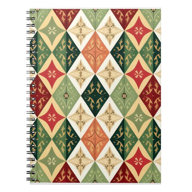 Colourful Christmas Notebook – Festive Winter Desi (Front)