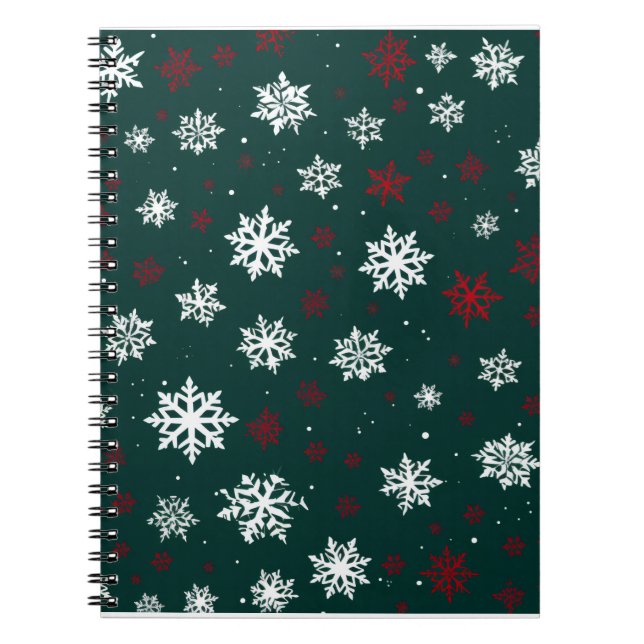 Colourful Christmas Notebook – Festive Winter Desi (Front)