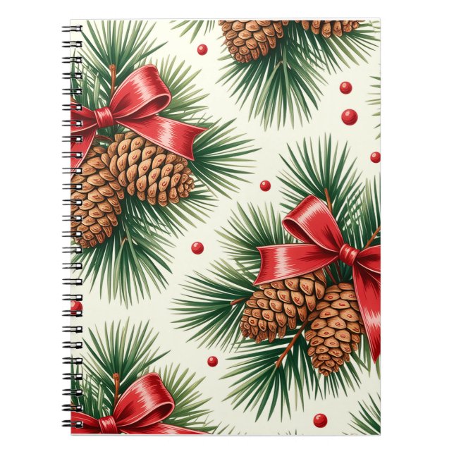 Colourful Christmas Notebook – Festive Winter Desi (Front)