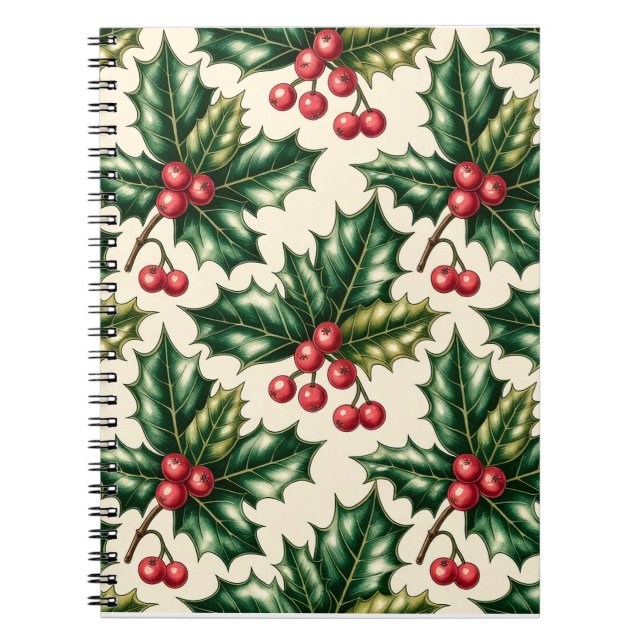 Colourful Christmas Notebook – Festive Winter Desi (Front)
