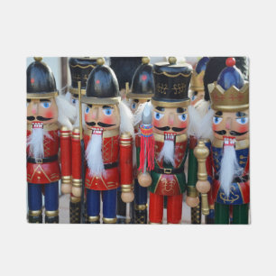 Colourful christmas nutcrackers doormat