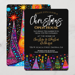 Colourful Christmas Open House Invitation
