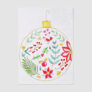 Colourful Christmas Ornament Tissue Paper