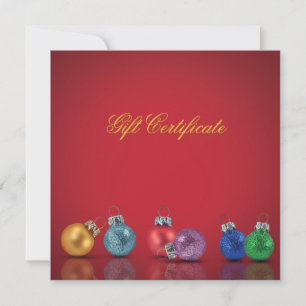 Colourful Christmas Ornaments - Gift Certificate