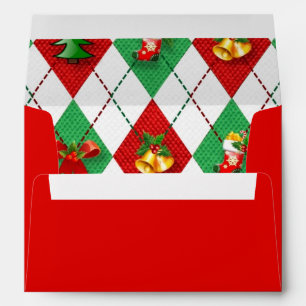 Colourful Christmas Ornaments Jingle Bell Santa Et Envelope