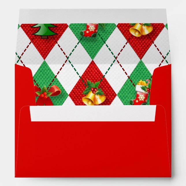 Colourful Christmas Ornaments Jingle Bell Santa Et Envelope (Back (Bottom))