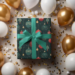 Colourful Christmas Ornaments Pattern Wrapping Paper<br><div class="desc">Christmas theme wrapping paper featuring colourful hanging holiday ornaments in a seamless pattern.</div>